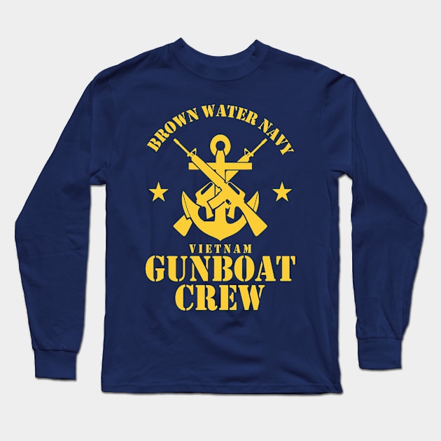 Brown Water Navy - Gunboat Crew Long Sleeve T-Shirt by TCP